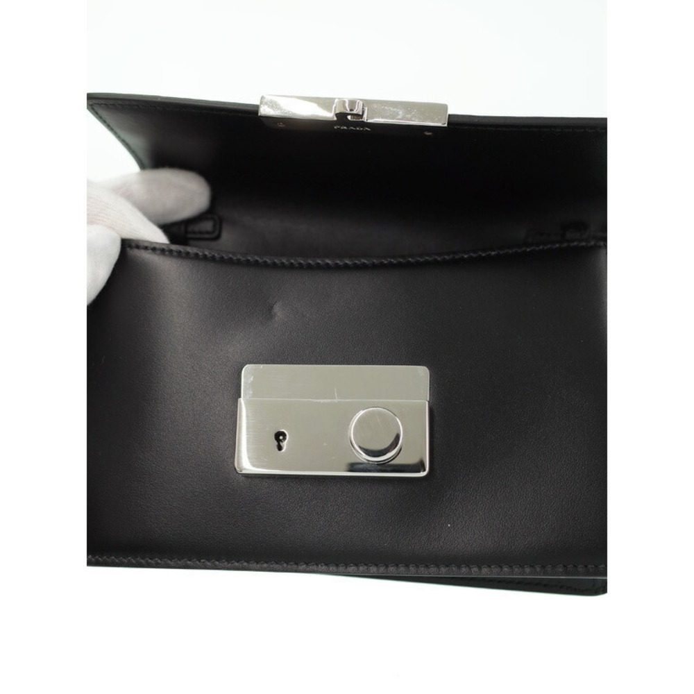 Prada leather bag Pattina Saffiano Crossbody black shoulder - Picture 6 of 9